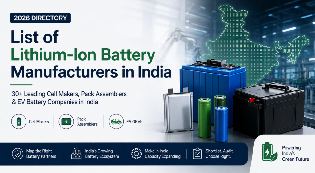 list of lithium ion battery manufacturers